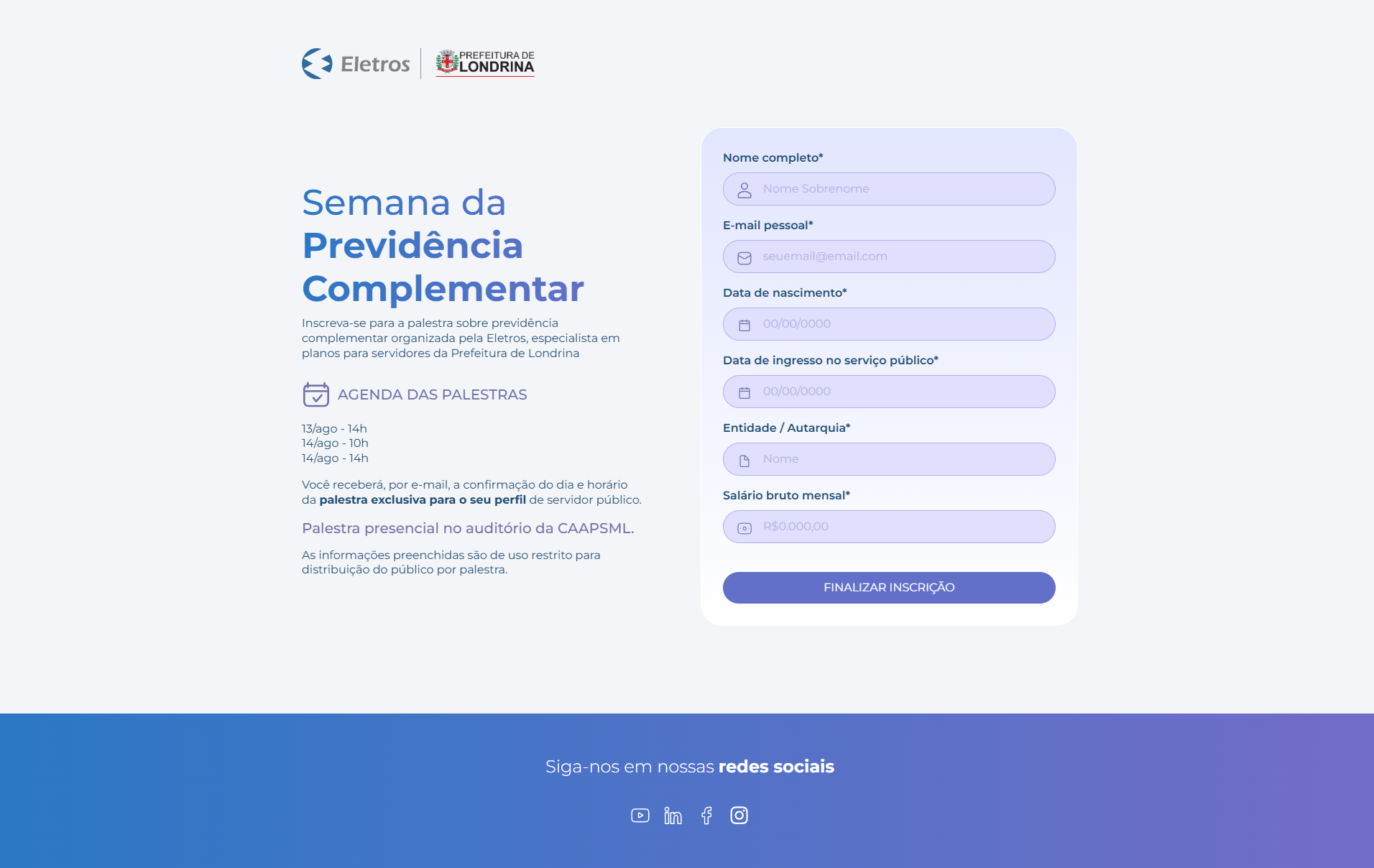 Eletros - Semana da Previdência Complementar